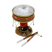 Traditional San'ani Decorated Steel Charcoal Holder 6.5" x 5.25" Gold-Black