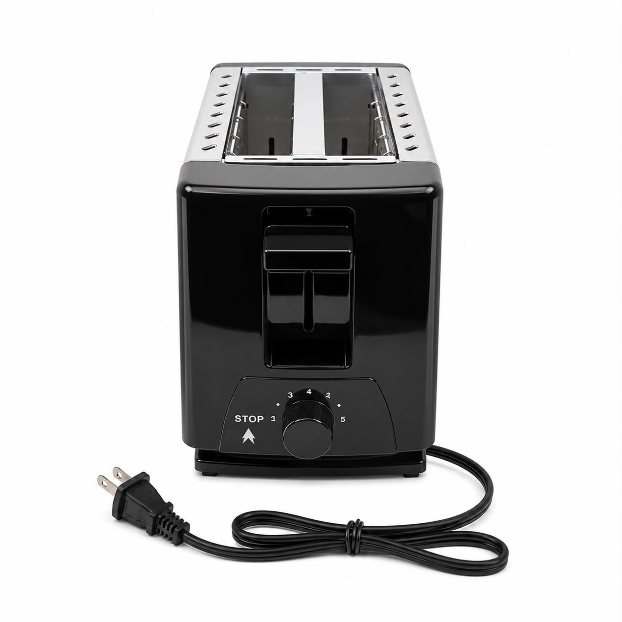 2-Slice Pop-Up Bread Toaster with Adjustable Toast Shade Settings 750 W-Black