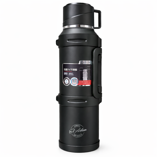 Black Vacuum Insulated Thermos Flask - 5000ML