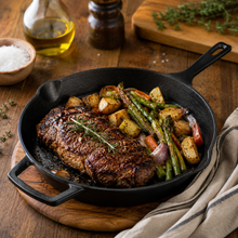 Triple-Layered Enamel Cast Iron Skillet - 10"