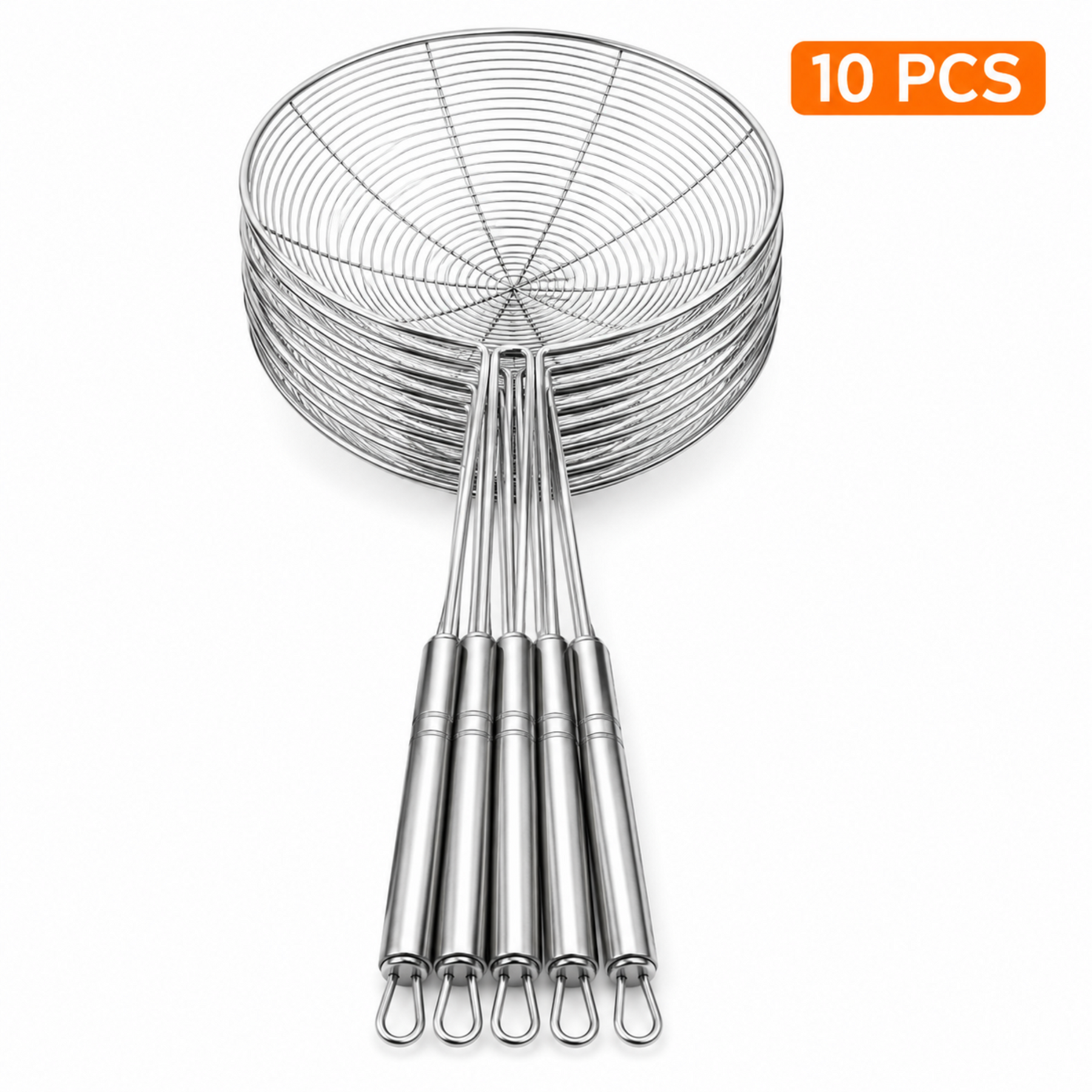 Stainless Steel Wire Mesh Skimmer Ladle 18CM (10PC)
