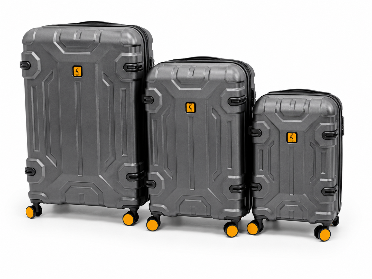 3-Piece Hard Shell Luggage Set - Expandable Spinner Suitcases with TSA Lock (Silver