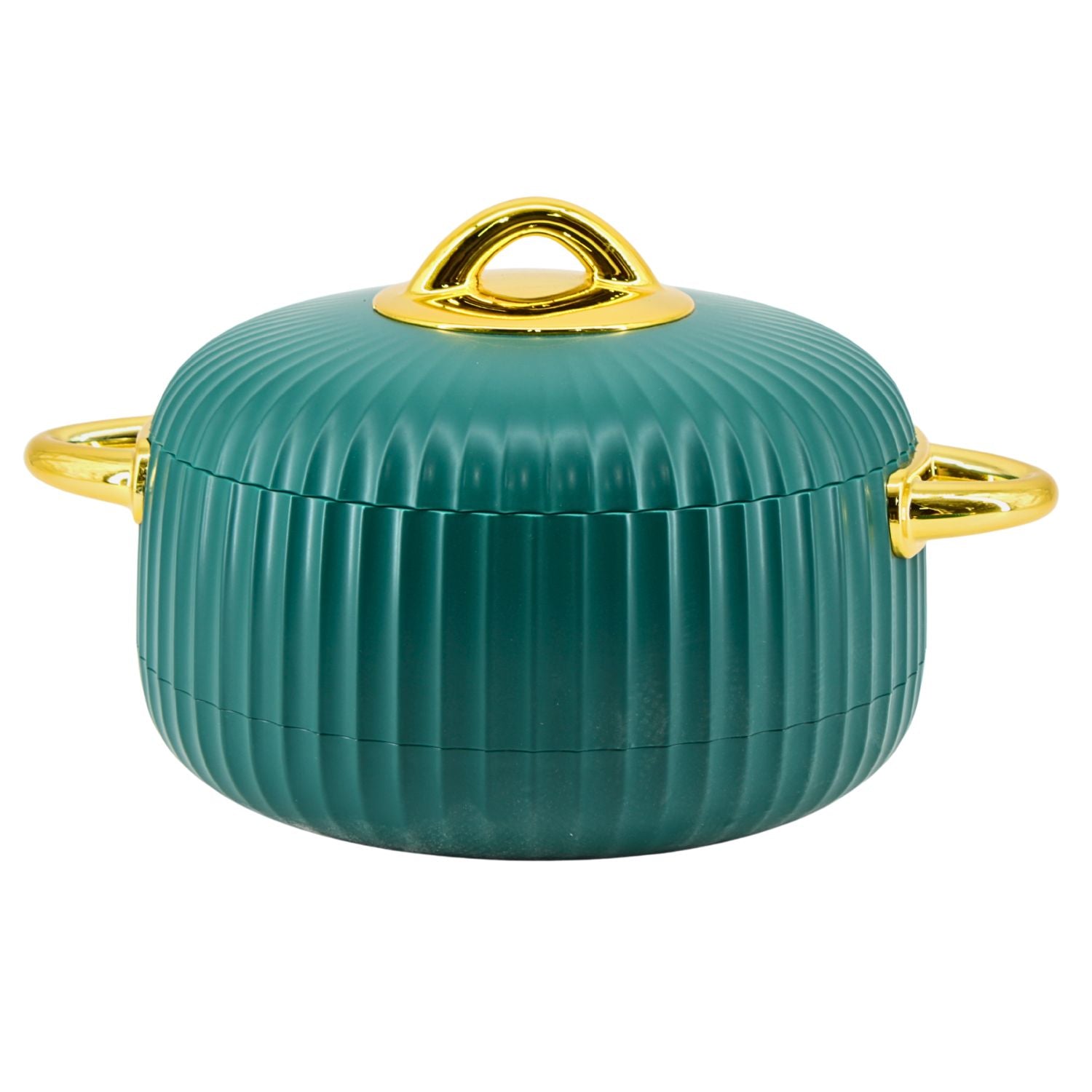Premium Green Insulated Casserole Set with Gold Handles - 1L, 2L & 3.5L