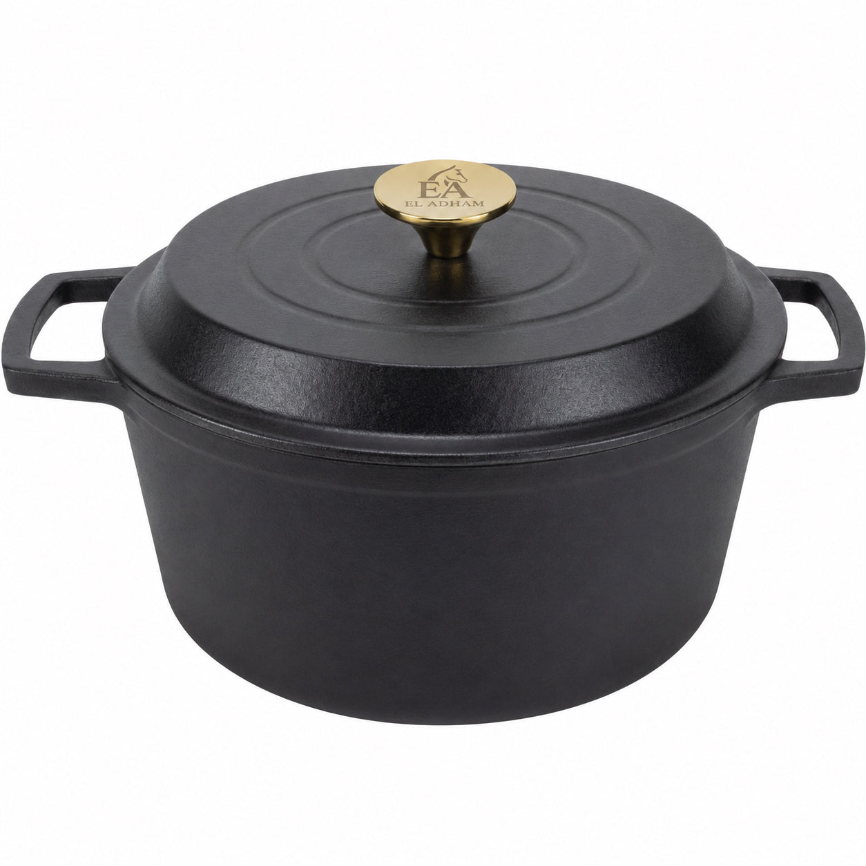 Enameled Round Cast Iron Roaster Casserole Pan - 4L - 9.5"