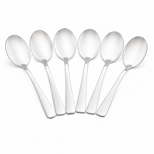 Minimalist Stainless Steel Everyday Spoons - Set of 6
