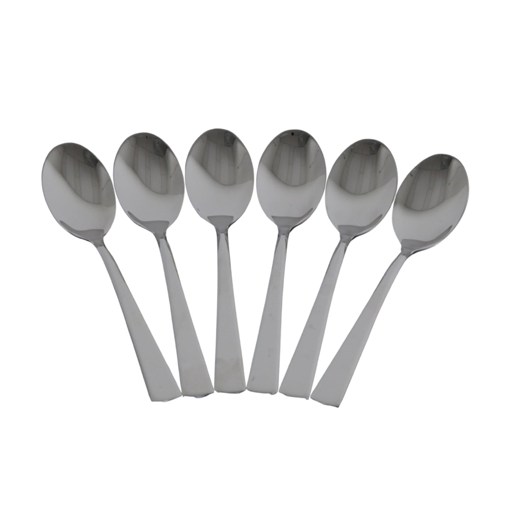 Stainless Steel Serving Spoon Set - Polished Table & Kitchen Utensils (6-Piece)