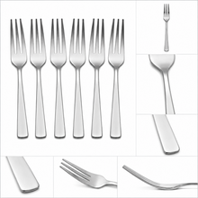 Minimalist Stainless Steel Appetizer Forks - Set of 6