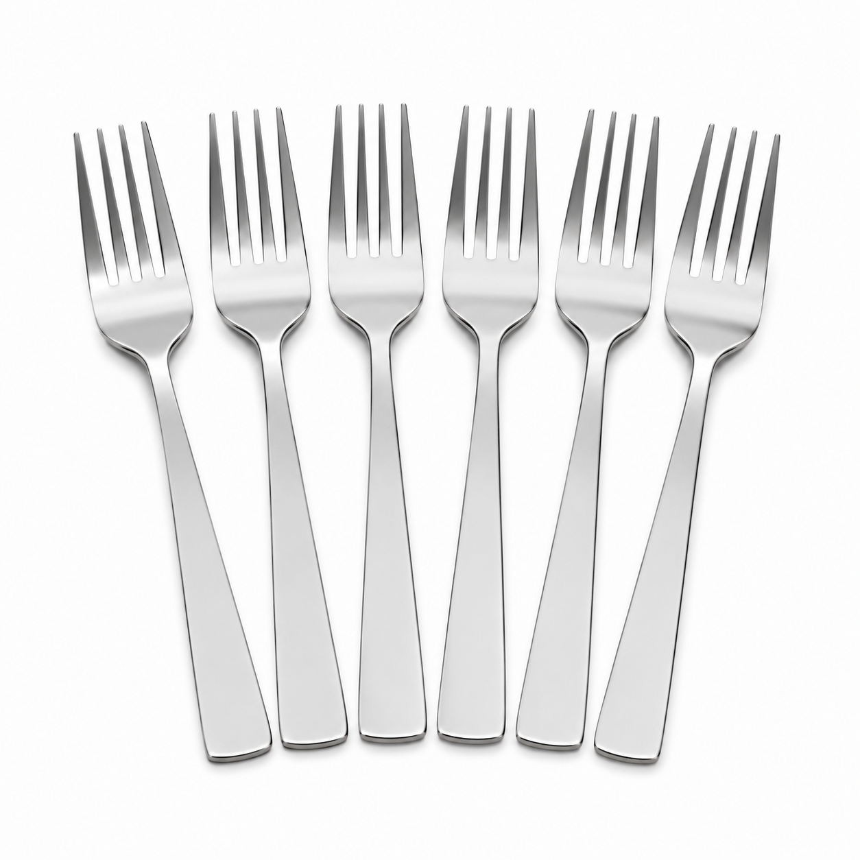 Minimalist Stainless Steel Appetizer Forks - Set of 6