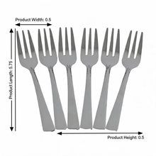 Minimalist Stainless Steel Appetizer Forks - Set of 6