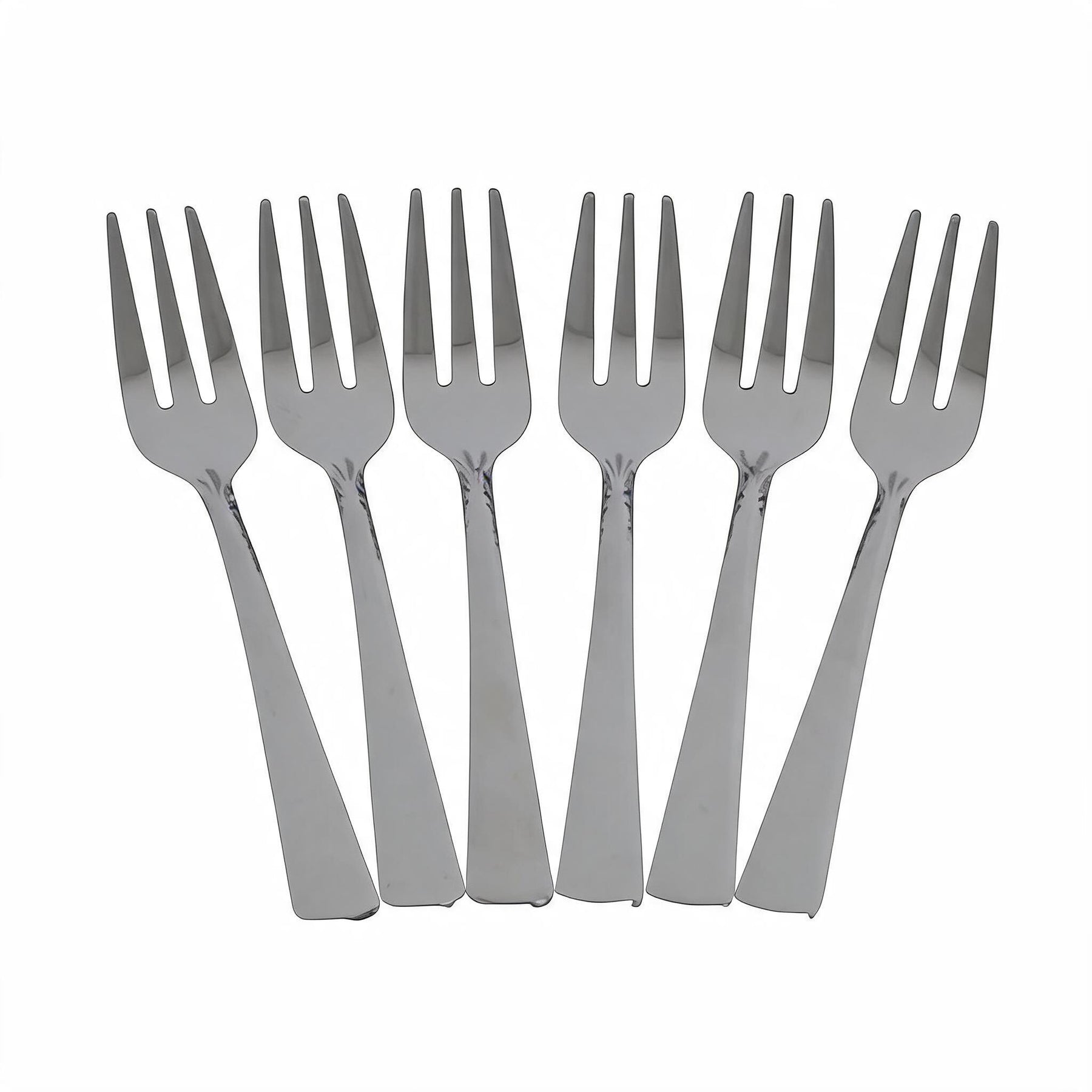 Minimalist Stainless Steel Appetizer Forks - Set of 6