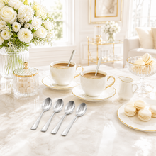Sleek Stainless Steel Coffee Spoon Set - Set of 6