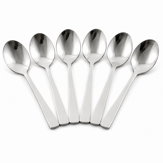 Sleek Stainless Steel Coffee Spoon Set - Set of 6