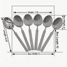 Minimalist Stainless Steel Serving Spoons - Set of 6