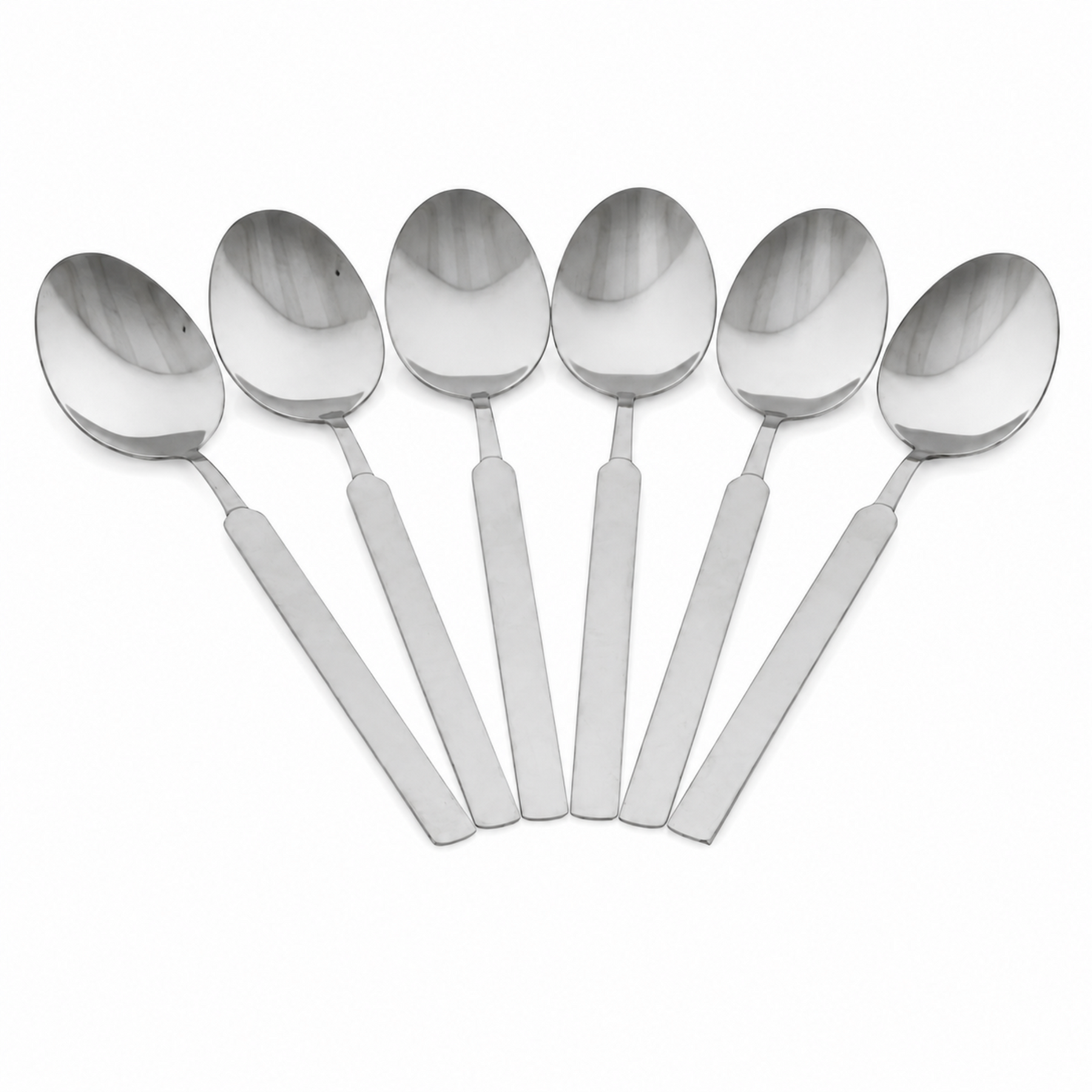 Minimalist Stainless Steel Serving Spoons - Set of 6