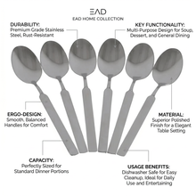 Minimalist Stainless Steel Coffee Spoons - Set of 6