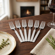 Stainless Steel Dinner Fork Set - Slim Polished Design - Set of 6