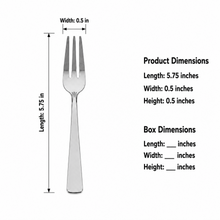 Stainless Steel Dinner Fork Set - Slim Polished Design - Set of 6