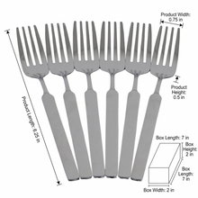 Stainless Steel Dinner Fork Set - Slim Polished Design - Set of 6