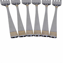Polished Stainless Steel Forks with Gold Trim - Set of 6