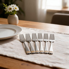 Polished Stainless Steel Forks with Gold Trim - Set of 6