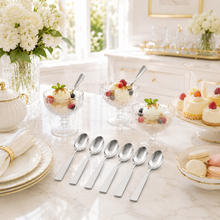 Simple Stainless Steel Coffee & Dessert Spoons - Set of 6