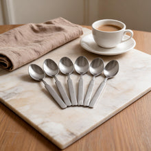 Simple Stainless Steel Coffee & Dessert Spoons - Set of 6