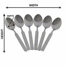 Simple Stainless Steel Coffee & Dessert Spoons - Set of 6