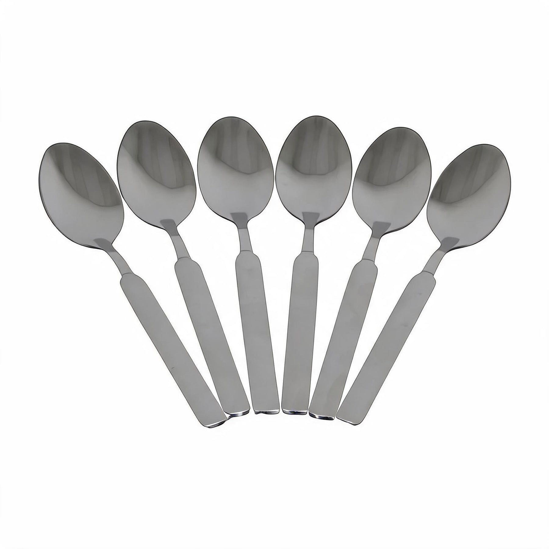 Simple Stainless Steel Coffee & Dessert Spoons - Set of 6