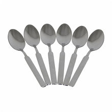 Simple Stainless Steel Coffee & Dessert Spoons - Set of 6