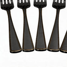 Modern Fork Set with Gold-Edged Handle - Set of 6