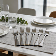 Modern Fork Set with Gold-Edged Handle - Set of 6