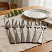 Modern Fork Set with Gold-Edged Handle - Set of 6