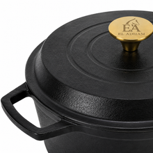 Enameled Round Cast Iron Roaster Casserole Pan - 5L - 11"