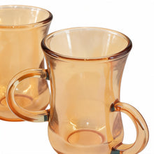 Turkish-Style Amber Glass Drinkware Set - 6 Piece