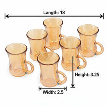 Turkish-Style Amber Glass Drinkware Set - 6 Piece