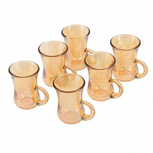 Turkish-Style Amber Glass Drinkware Set - 6 Piece