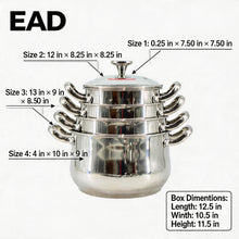 Heavy-Duty Stainless Steel Soup & Stew Pot Set - 4-Piece Kitchen Cookware