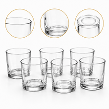 Multi-Use 328ML Clear Glass Cups - Set of 6