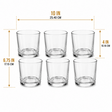 Multi-Use 328ML Clear Glass Cups - Set of 6