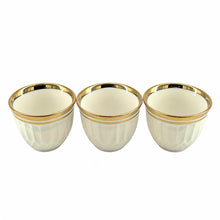 Premium White Espresso Cups with Gold Trim - 12 Piece