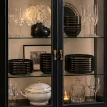 Elegant Black & Gold Dinnerware Set – 24 Piece Coordinated Bowl and Plate Collection
