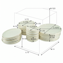 White and Gold Everyday Dinnerware Collection - 24 Piece