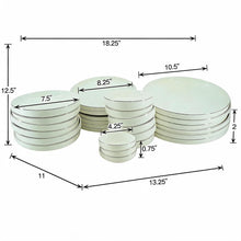 Modern White Dinnerware Collection with Silver Trim - 24 Piece