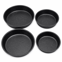 4-Piece Round Baking Pan Set – Multi-Size Cake, Pizza & Dessert Pans (9.5, 10.5, 12 & 13 Inches)