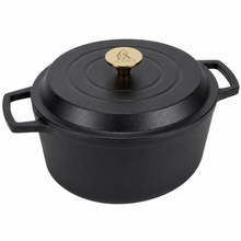 Enameled Round Cast Iron Roaster Casserole Pan - 4L - 9.5"