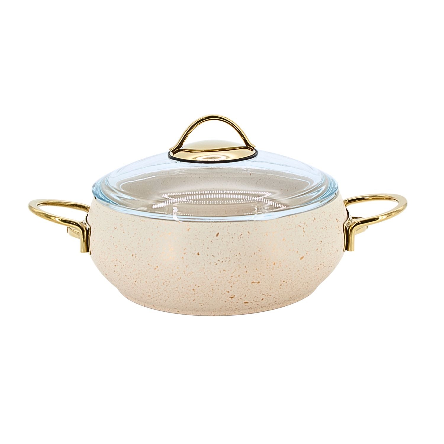 Lavonni 20CM Beige Granite Deep Pot Rounded