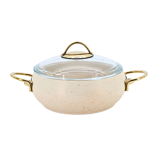 Lavonni 20CM Beige Granite Deep Pot Rounded