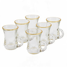 Turkish-Style Gold-Rim Glass Drinkware Set - 6 Piece