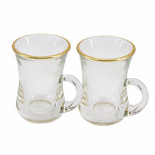 Turkish-Style Gold-Rim Glass Drinkware Set - 6 Piece