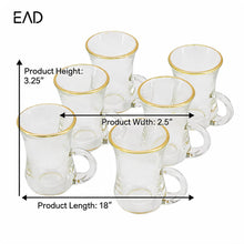 Turkish-Style Gold-Rim Glass Drinkware Set - 6 Piece